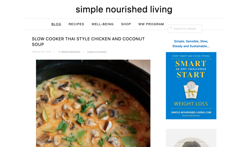 Simple Nourished Living's website that has soared into a high-traffic WordPress food blog!