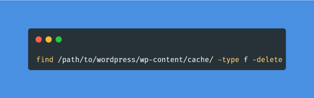 Clear WordPress cache