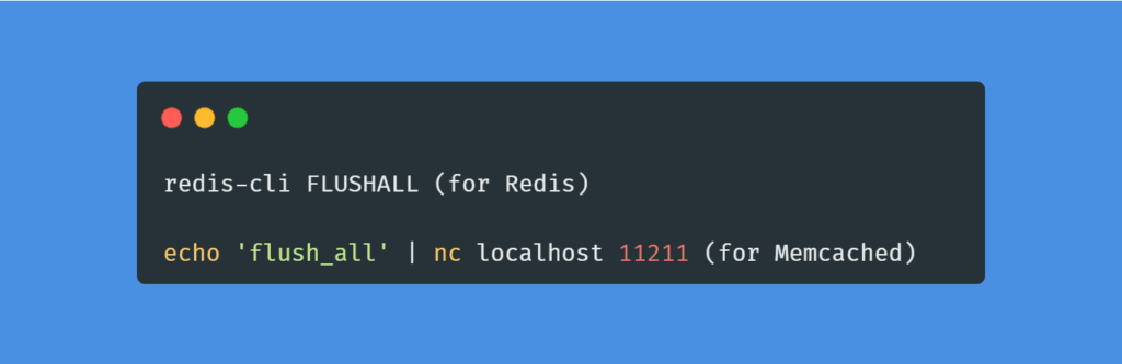 Reset object cache