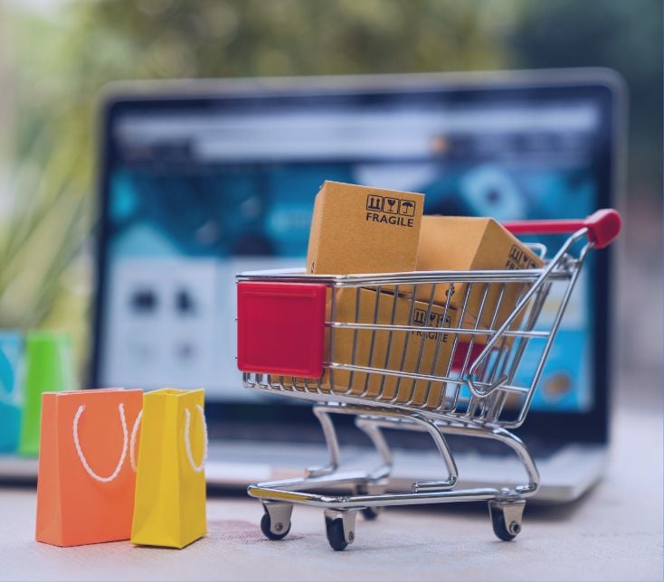 Featured image of shopping cart against computer screen