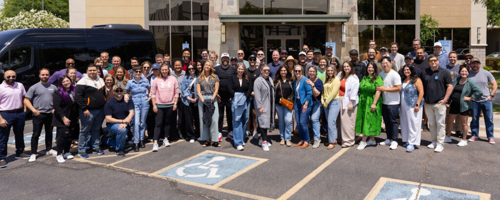 the showit team outside their office